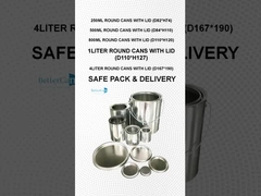 1 লিটার গোলাকার ক্যান রাসায়নিক পেইন্ট খালি টিন ক্যান কোয়ার্ট টিন ক্যান