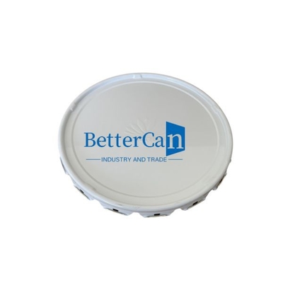 কেনা White Flower Lug Lid With Cluring 0.35mm OEM Lid For Tin Pail 0.38mm Thickness online manufacture