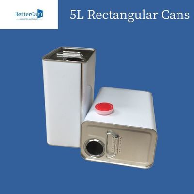স্কয়ার 5L মেটাল ক্যান, পাতলা আবরণ হার্ডনারের জন্য খালি পেইন্ট গ্যালন ক্যান