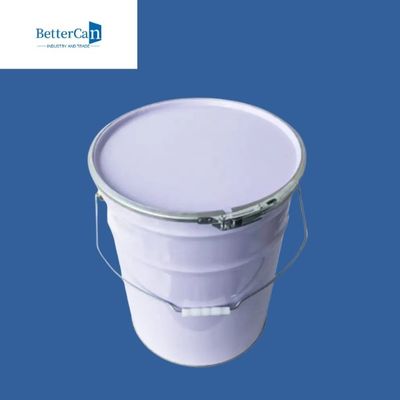 খালি মেটাল পেইন্ট পেল 20L 5 গ্যালন সাদা রঙের বালতি সামঞ্জস্যযোগ্য উচ্চতা সহ