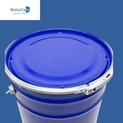 স্ট্যাকযোগ্য 20L স্টিলের বালতি, ঢাকনা সহ খালি পেইন্ট বালতি
