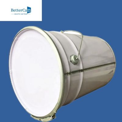 মেটাল 20L সাদা বালতি, লকিং ঢাকনা সহ 5 গ্যালন মেটাল বালতি
