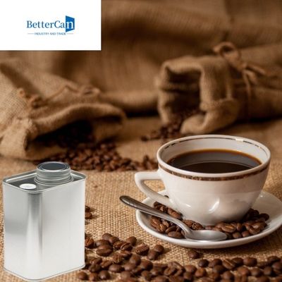 9Oz মেটাল কফি বিন টিনের মরিচা প্রতিরোধী স্কয়ার টি টিনের ক্যান