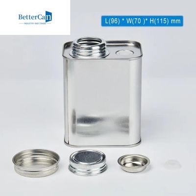 খালি স্কোয়ার কফি বিন টিনের পাত্র 18Oz L95mm*W75mm*H115mm