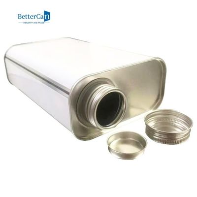 ফানেল স্ক্রু ক্যাপ সহ 500ml প্লেইন ইঞ্জিন অয়েল টিন কাস্টম টিনের পাত্র