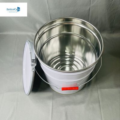 লক রিং টিনের বালতি সহ 10 লিটার শঙ্কু টিনের ক্যান OEM 5L সিকা বালতি ধাতব বালতি