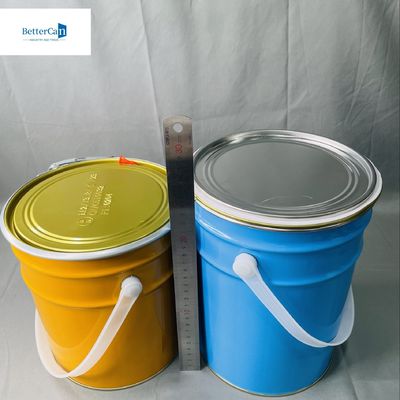 লক রিং টিনের বালতি সহ 10 লিটার শঙ্কু টিনের ক্যান OEM 5L সিকা বালতি ধাতব বালতি