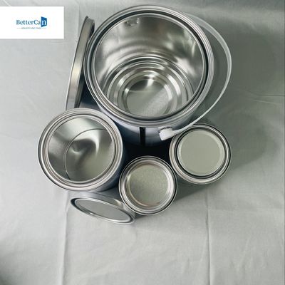 OEM গোলাকার 250 মিলি টিনের পেইন্ট ক্যান 500 মিলি পেইন্ট কন্টেইনার শিল্প