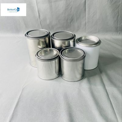 750ML হোয়াইট খালি গাড়ি পেইন্ট টিন স্টোরেজ ক্যান গোলাকার পাতলা বর্গাকার আকার