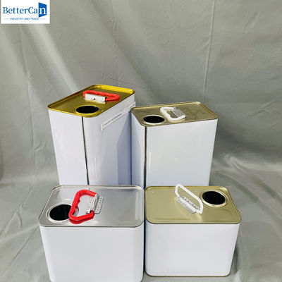 খালি 5L পেইন্ট টিন আয়তক্ষেত্রাকার টিনের ক্যান ছোট পেইন্ট টিন