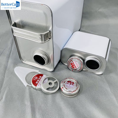 OEM মোটর তেল 1 গ্যালন খালি তরল ক্যান ধাতু ক্যাপ 500ml আয়তক্ষেত্রাকার সঙ্গে