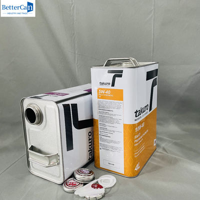 OEM মোটর তেল 1 গ্যালন খালি তরল ক্যান ধাতু ক্যাপ 500ml আয়তক্ষেত্রাকার সঙ্গে