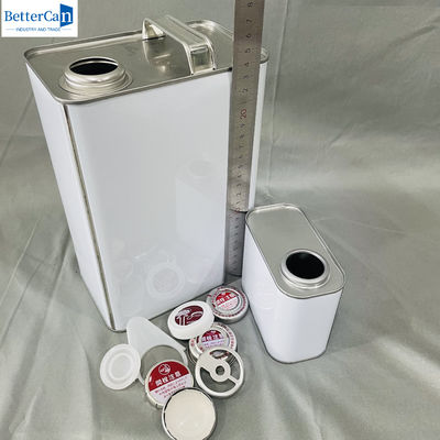 OEM মোটর তেল 1 গ্যালন খালি তরল ক্যান ধাতু ক্যাপ 500ml আয়তক্ষেত্রাকার সঙ্গে